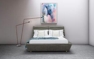 Remix posteľ - Látka , 90x200cm , úložný priestor s roštom