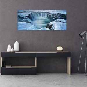 Obraz - Vodopád Bohov, Island (120x50 cm)