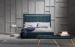 Prince posteľ - Koža , úložný priestor s roštom , 90x200cm