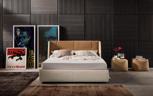 Maya LX posteľ - Látka , úložný priestor s roštom , 90x200cm