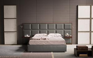 Boiserie čalúnená posteľ - Látka , úložný priestor s roštom , 160x200cm
