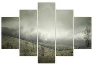 Obraz krajiny pred búrku (150x105 cm)