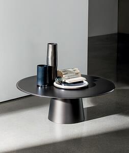 TOTEM kávový stolík nízky - Ø100x38cm , Lakované farebné sklo