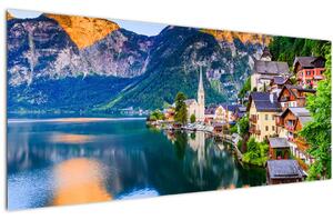Obraz - Alpská dedina (120x50 cm)