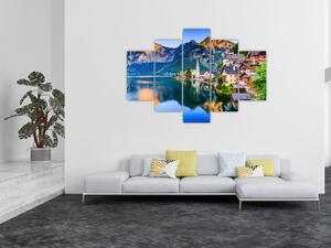 Obraz - Alpská dedina (150x105 cm)