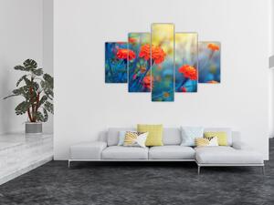 Obraz - Oranžové kvety (150x105 cm)