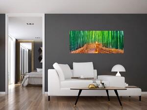 Obraz - Japonský bambusový les (120x50 cm)