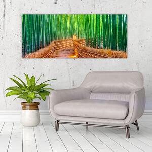 Obraz - Japonský bambusový les (120x50 cm)