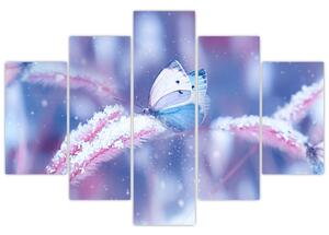 Obraz - Motýle v zime (150x105 cm)