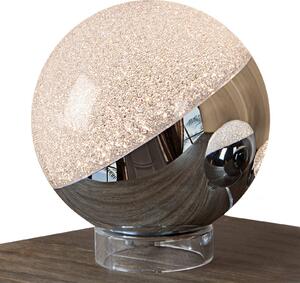 Stolná LED lampa Sphere, chróm, Ø 20 cm