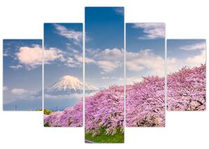 Obraz - Japonská jarná krajina (150x105 cm)