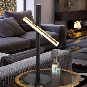 Stolná lampa LED Varas, čierna/zlatá, dvojsvetelná verzia