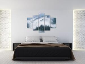 Obraz - Stromy v hmle (150x105 cm)