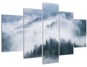 Obraz - Stromy v hmle (150x105 cm)