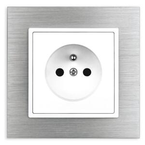 Elhard Zásuvka Vera Aluminium, strieborná - kompletná VA6100S