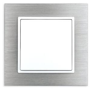 Elhard Vypínač Vera Aluminium jednopólový č.1, strieborný - kompletný VA5301S