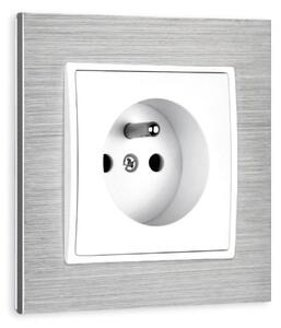 Elhard Zásuvka Vera Aluminium, strieborná - kompletná VA6100S