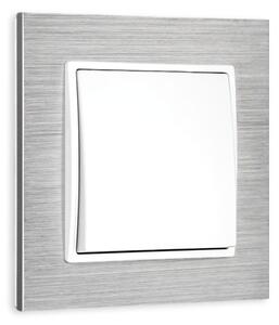 Elhard Vypínač Vera Aluminium jednopólový č.1, strieborný - kompletný VA5301S