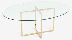 Kross sklenený jedálenský stôl - 140 x 80 cm