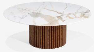 Millerighe kávový stolík - mramor white carrara , 105 x 70cm