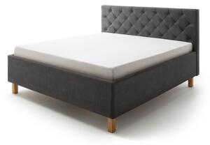 MUZZA Čalúnená posteľ kartika s úložným priestorom 180 x 200 cm antracitová