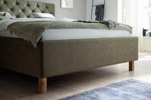 MUZZA Čalúnená posteľ kartika s úložným priestorom 180 x 200 cm zelená