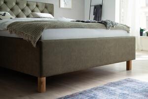 MUZZA Čalúnená posteľ kartika s úložným priestorom 160 x 200 cm zelená