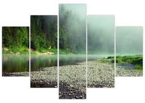 Obraz - Rieka pri lese (150x105 cm)