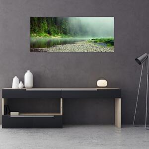 Obraz - Rieka pri lese (120x50 cm)