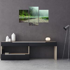 Obraz - Rieka pri lese (90x60 cm)