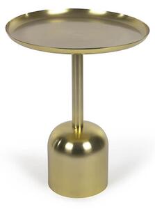 MUZZA Kovový odkladací stolík Naman Ø 37 cm zlatý