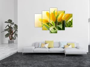 Obraz - Žlté tulipány (150x105 cm)