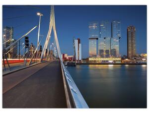 Obraz - Súmrak v Rotterdame, Holandsko (70x50 cm)