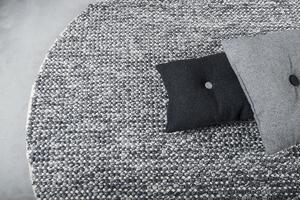 DUBLIN tmavo sivý okrúhly koberec