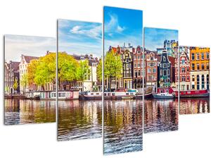 Obraz - Tancujúce domy, Amsterdam (150x105 cm)