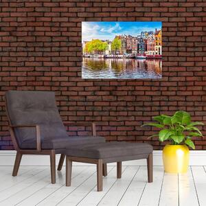 Obraz - Tancujúce domy, Amsterdam (70x50 cm)