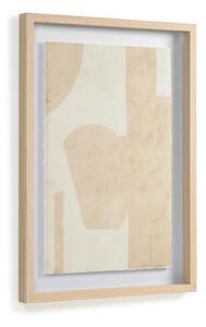 MUZZA Obraz etennan s geometrickými tvarmi 50 x 70 cm béžový