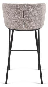 MUZZA Barová stolička arun 75 cm bouclé sivá