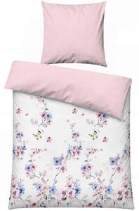 POSTEĽNÁ BIELIZEŇ, lila, biela, pink, 155/220 cm - Online Only bytové doplnky, Online Only