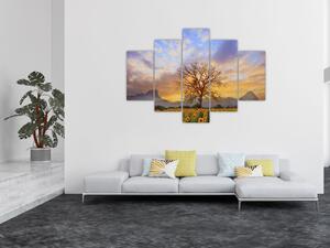 Obraz - Krajina so slnečnicami (150x105 cm)