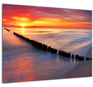 Obraz - Západ slnka, Baltské more, Poľsko (70x50 cm)