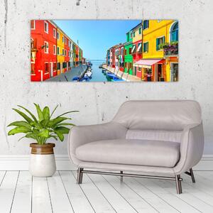 Obraz - Ostrov Burano, Benátky, Taliansko (120x50 cm)