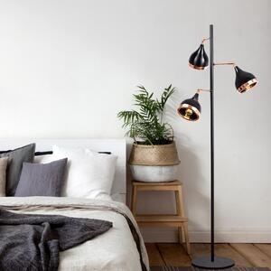 ASIR Stojacia lampa YILDO - 7021 čierna meď