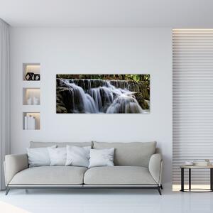 Obraz - Kaskády vodopádov (120x50 cm)