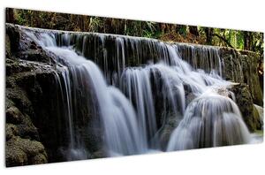 Obraz - Kaskády vodopádov (120x50 cm)