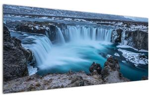 Obraz - Výhľad na vodopády (120x50 cm)