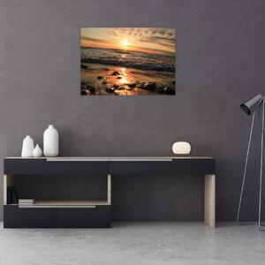 Obraz - Západ slnka pri oceáne (70x50 cm)