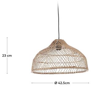 MUZZA Ratanová stropná lampa Aryad Ø 41 cm