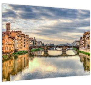 Obraz - Most cez rieku (70x50 cm)