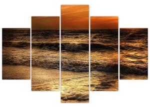 Obraz - Vlny pri pobreží (150x105 cm)